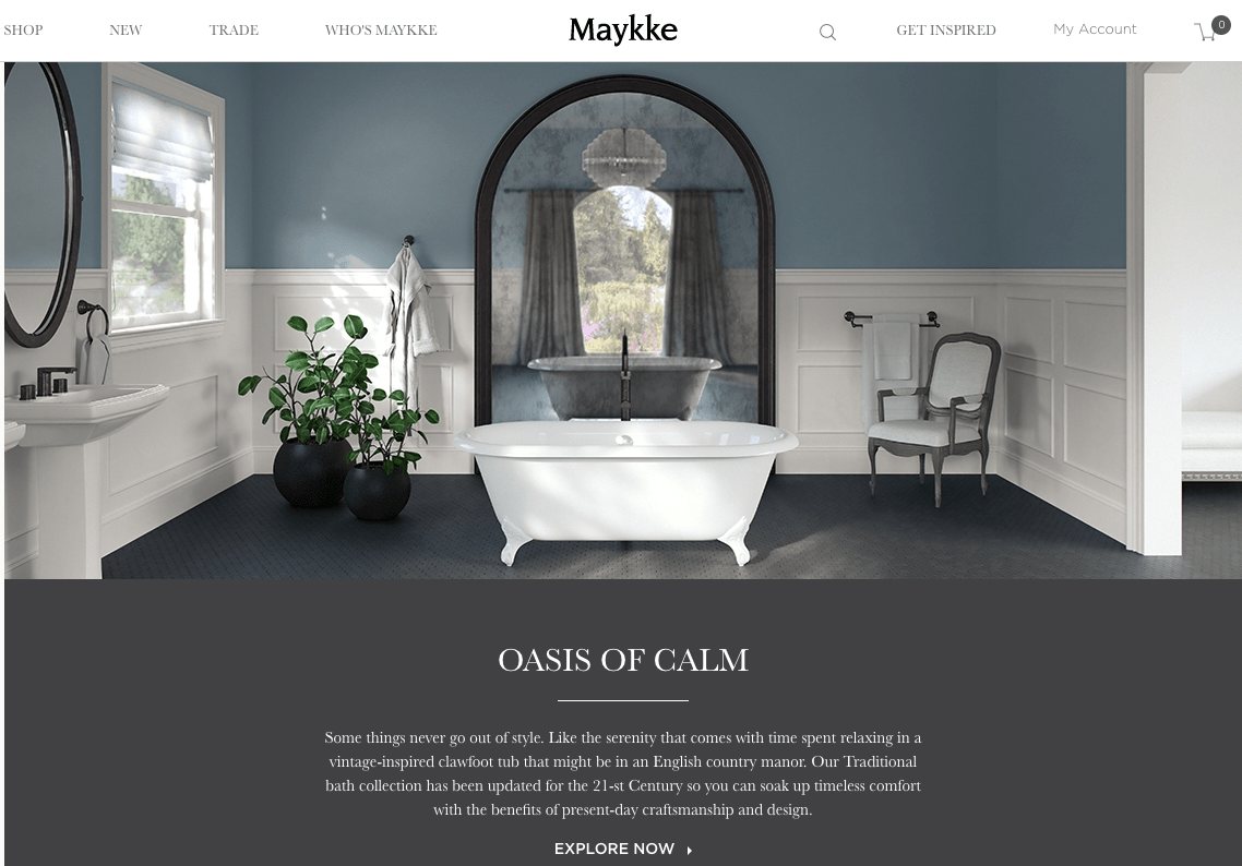 Maykke, clawfoot tub